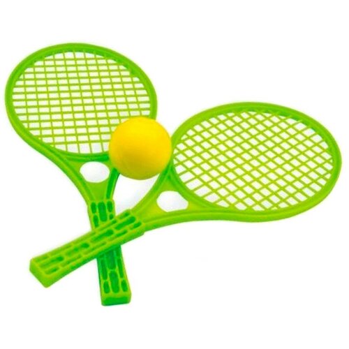 Набор для активных игр/ Набор для тенниса салатовый красный набор для большого тенниса silapro 2 ракетки мяч в че ле металл пластик