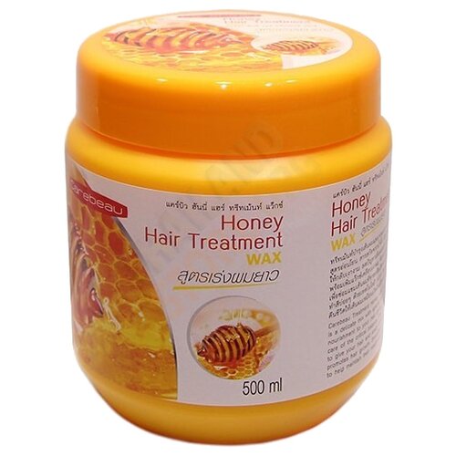 Carebeau Маска для волос с воском Мёд Honey Hair Treatment Wax, 500 г, 500 мл, банка таиланд carebeau маска для волос с воском подсолнух 500 мл