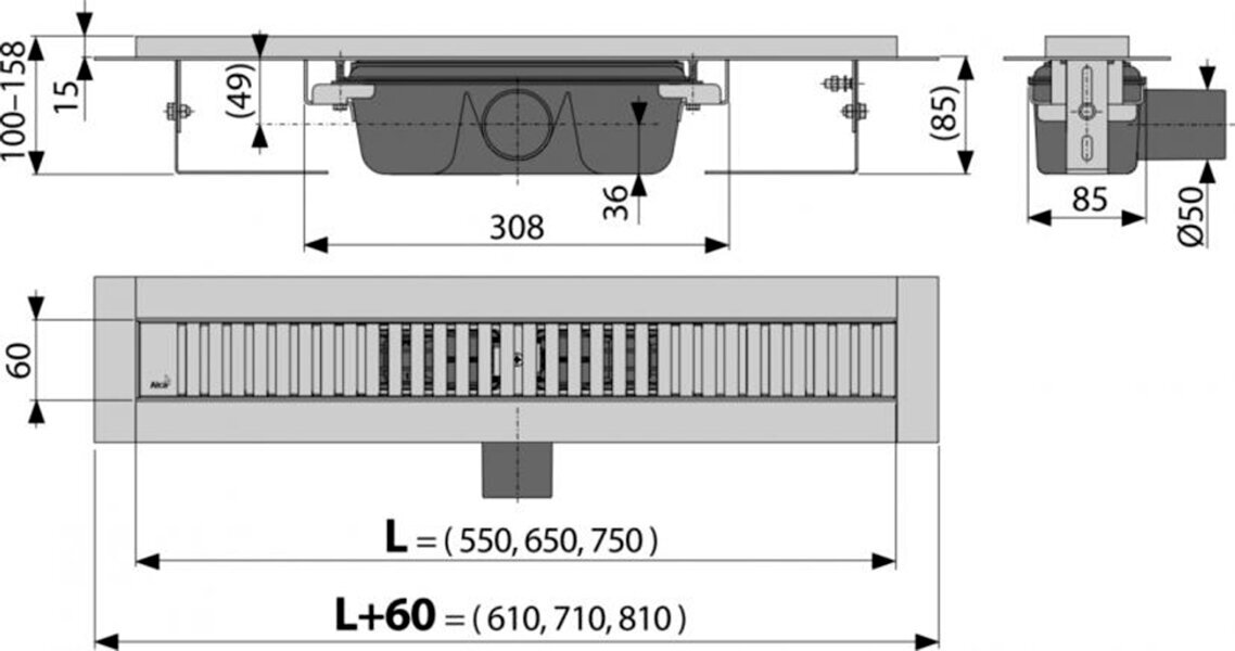 Душевой лоток AlcaPlast APZ1SMART-LINE-750 - фотография № 9