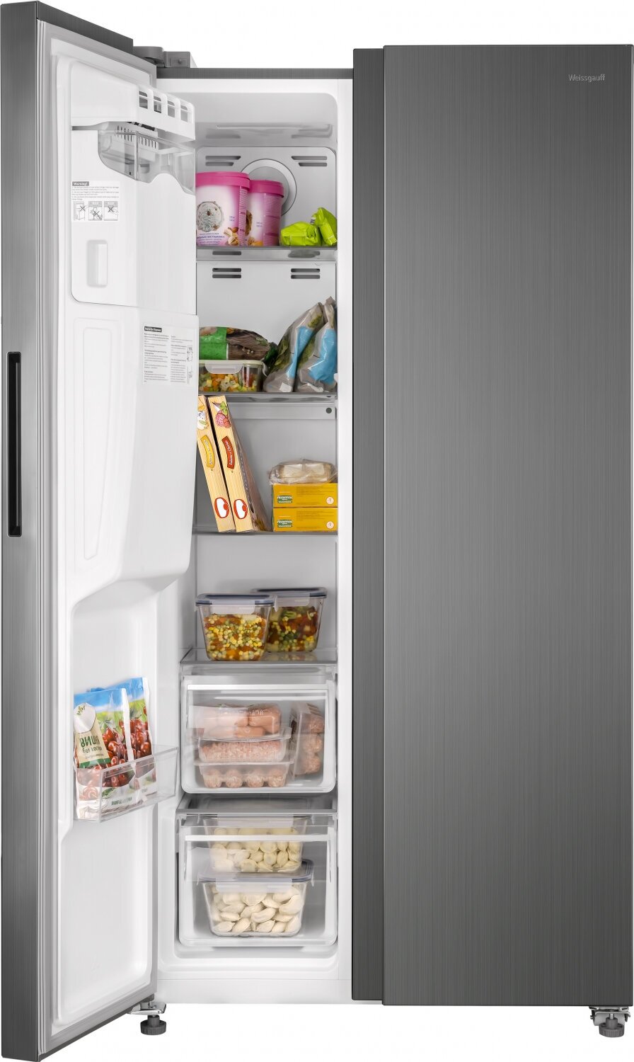 Холодильник двухкамерный Weissgauff Premium WSBS 695 NFX Inverter Ice Maker - фото №14