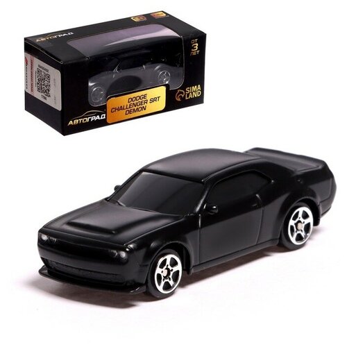 Машина металлическая DODGE CHALLENGER SRT DEMON, 1:64, цвет чёрный printio толстовка с полной запечаткой dodge challenger