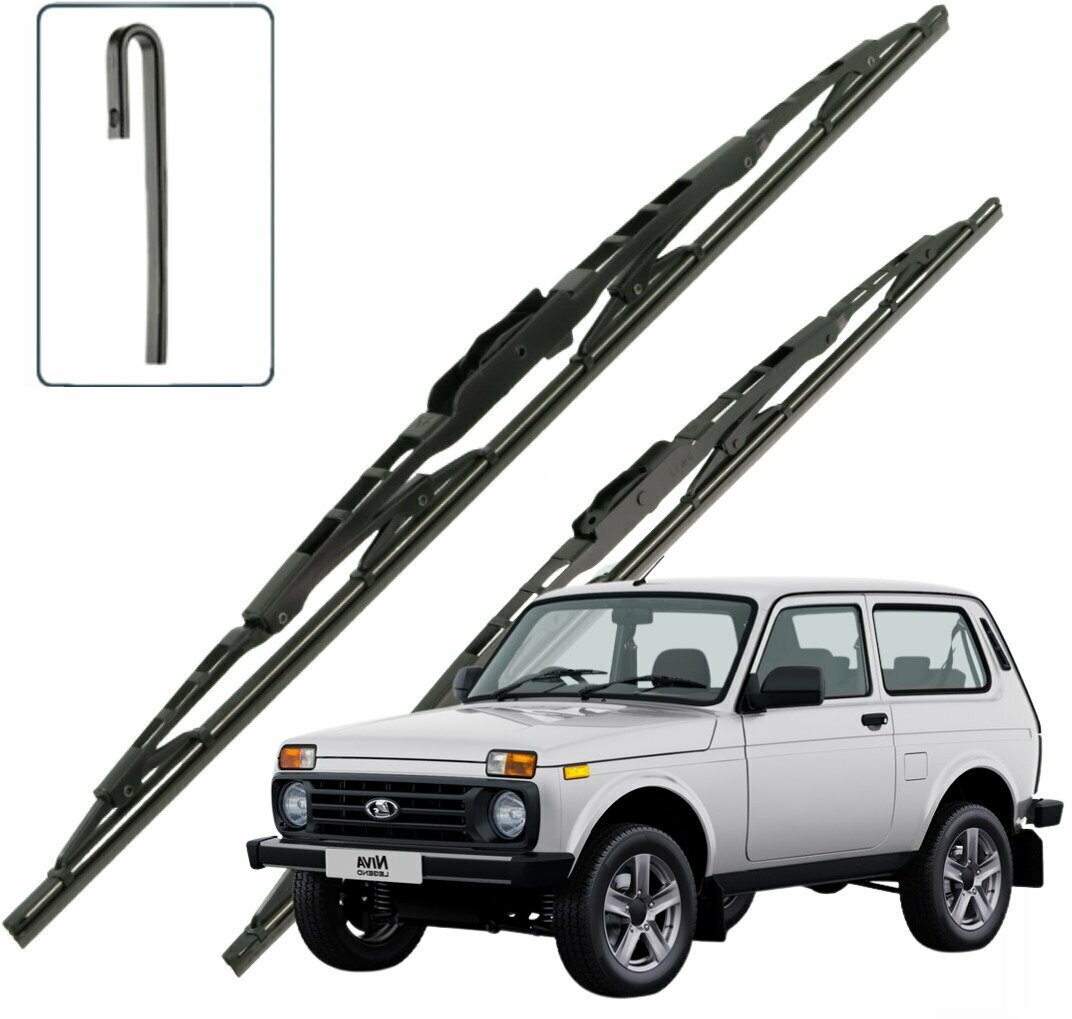 Дворники LADA Niva Legend (1) / Лада Нива Легенд 212140 3 дв. 2021 / 2022 Щетки стеклоочистителя каркасные для автомобиля 350мм-350мм к-т 2 шт.