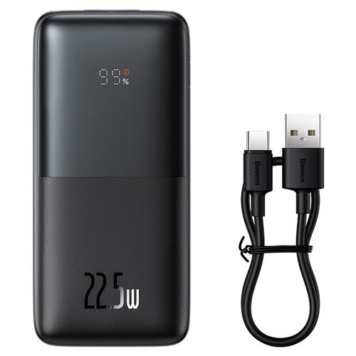 Внешний аккумулятор Baseus Bipow Pro Digital Display10000mAh 225W Кабель USB to Type-C 3A 03m Черный 565000₽