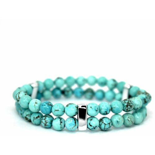 фото Handinsilver ( посеребриручку ) браслет из глянцевой бирюзы 6мм