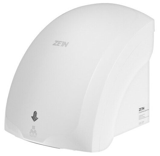 Сушилка для рук ZEIN HD225, с индикатором, 2 кВт, 240х240х230 мм, белый - фотография № 1