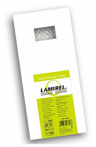 Пружины для переплета пластиковые Lamirel 16 мм белые 100 штук