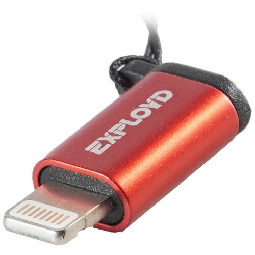 Переходник OTG с MicroUSB (F) на Lightning Exployd EX-AD-274 Red