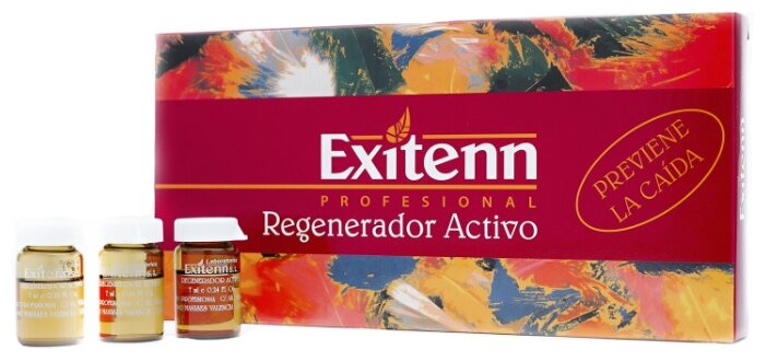 Exitenn Кератиновый комплекс от выпадения волос "Regenerador Activo", 10 шт