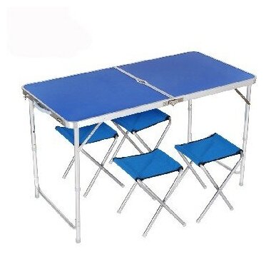 Экос CHO-150-E Комплект "Пикник" (стол и 4 стула ) синий (992981)