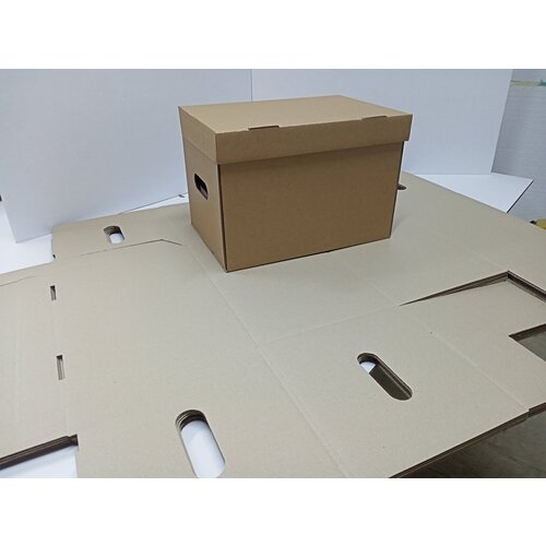 5 шт. Архивный короб А4 Decoromir 330х230х230 мм, Т-24 бурый