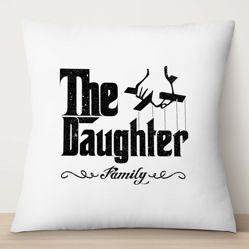 Подушка декоративная TheSuvenir The daughter. Дочь, атлас 35х35 см