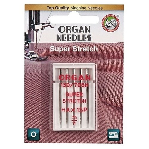 фото Игла/иглы Organ Super Stretch 75 серебристый
