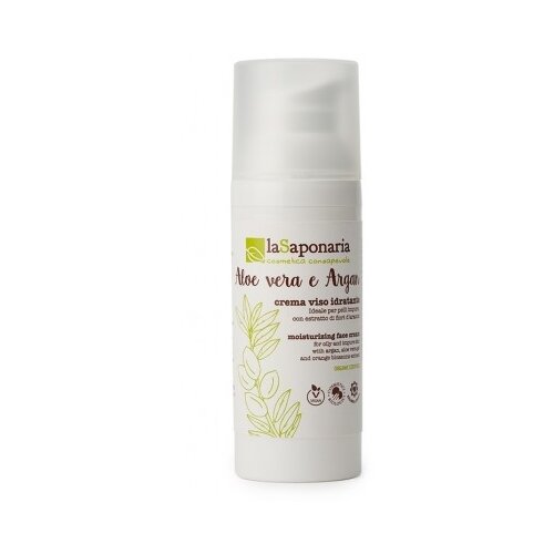 LaSaponaria Aloe Vera & Argan крем для лица увлажняющий, 50 мл