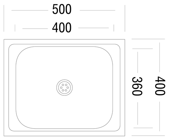 Накладная кухонная мойка "Юкинокс" Стандарт ST*500.400 (0,4) - фотография № 2