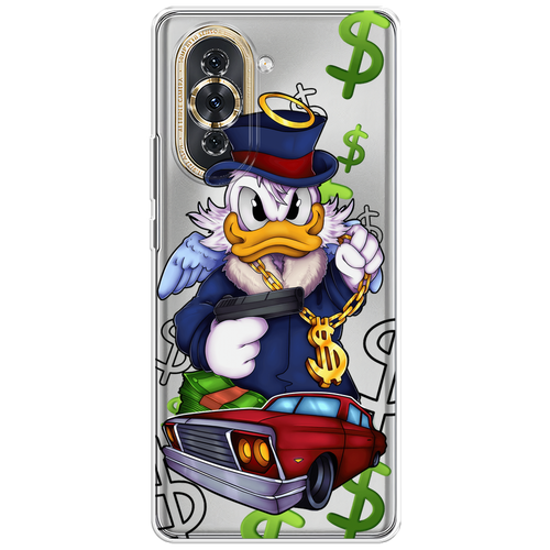 Силиконовый чехол на Huawei Nova 10 / Хуавей Нова 10 Scrooge McDuck with a Gold Chain, прозрачный силиконовый чехол на huawei p smart хуавей п смарт scrooge mcduck with a gold chain прозрачный