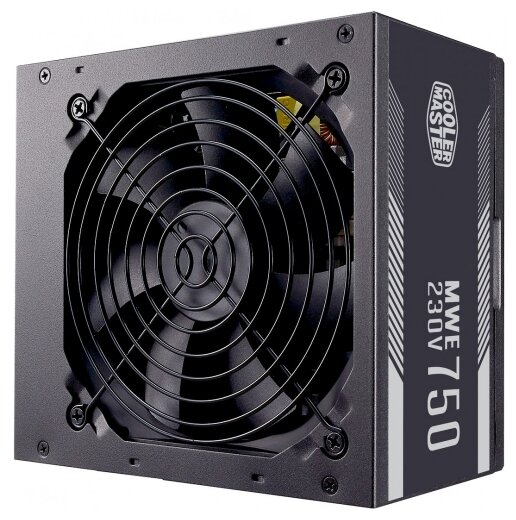 Блок питания Cooler Master MWE White V2 750W, 750Вт, 120мм, черный, retail [mpe-7501-acabw-eu]