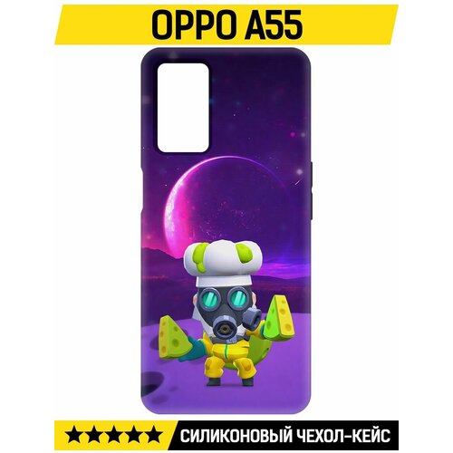 Чехол-накладка Krutoff Soft Case Brawl Stars - Майк с плесенью для Oppo A55 черный