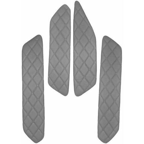 Вставки из эко-кожи ромб на ДВП в дверные карты лада гранта/ вставки LADA Granta серый ромб