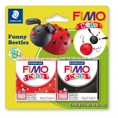 Набор полимерной глины FIMO kids kit детский набор “Веселые жуки”