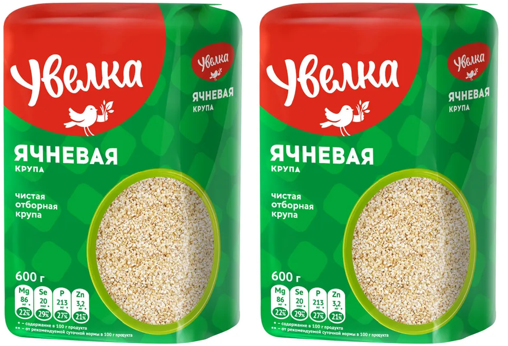 Крупа "Увелка" Ячневая 600 г. 2 пачки