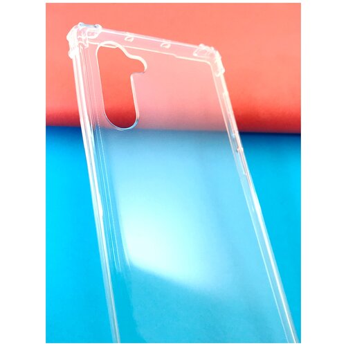 Чехол на смартфон Samsung Galaxy Note 10 накладка прозрачная силиконовая глянцевая c перфорацией для предотвращения прилипания к задней стенке телефона 1 мм