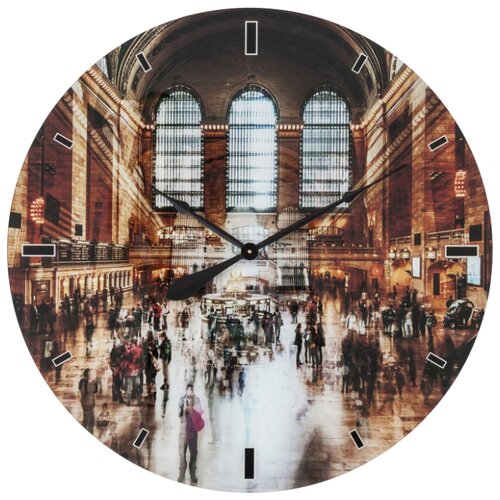 фото Kare design часы настенные grand central station, коллекция "центральный вокзал", полипропилен, стекло, мультиколор