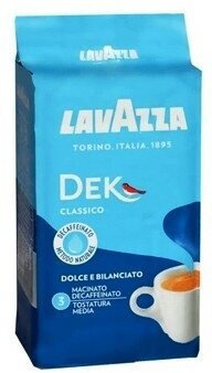 Lavazza Dek classico кофе молотый 250 г в/у (1000)