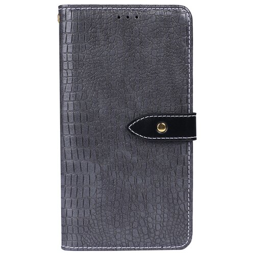 фото Чехол-книжка mypads для honor 9x pro / huawei y9s с фактурной прошивкой рельефа кожи крокодила с застежкой и визитницей серый