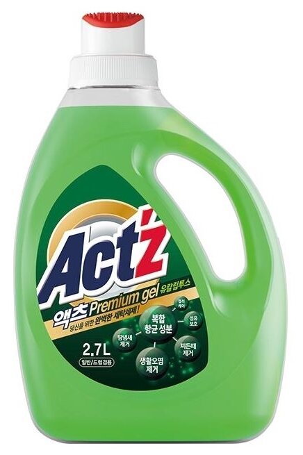 Концентрированный жидкий порошок для стирки белья Actz Premium Gel для машин с вертикальной и горизонтальной загрузкой 2700 мл