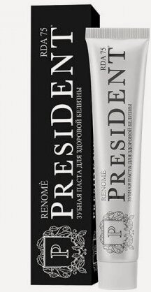Изображение товара Зубная паста President Renome для здоровой белизны (75 RDA), 75 мл