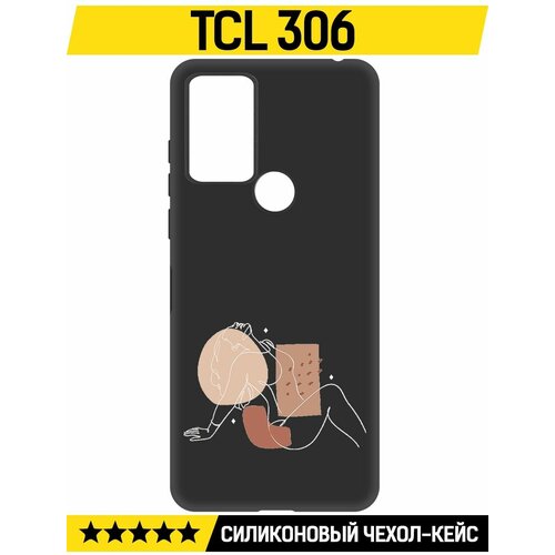 Чехол-накладка Krutoff Soft Case Чувственность для TCL 306 черный