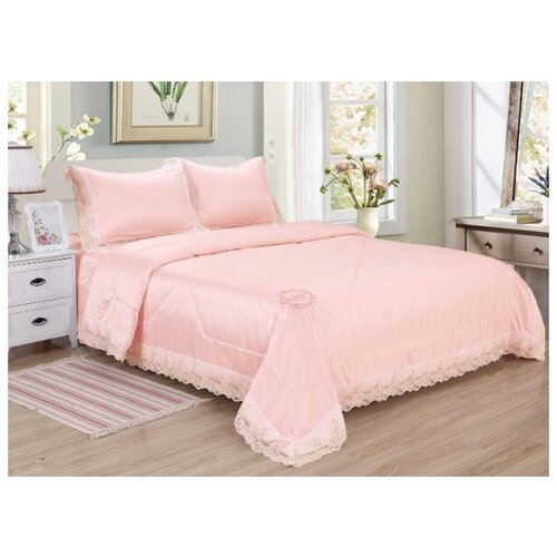 Полутораспальный комплект постельного белья SOFI DE MARKO Тиара (пудра) с одеялом 160х220 (1.6-Ком-Т-3п)