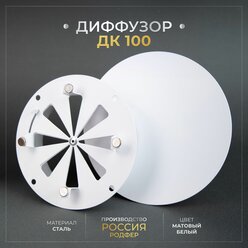 Решетка вентиляционная на магнитах 100x100 мм. съемная (ДК100 Белая), металлическая, от производителя Родфер