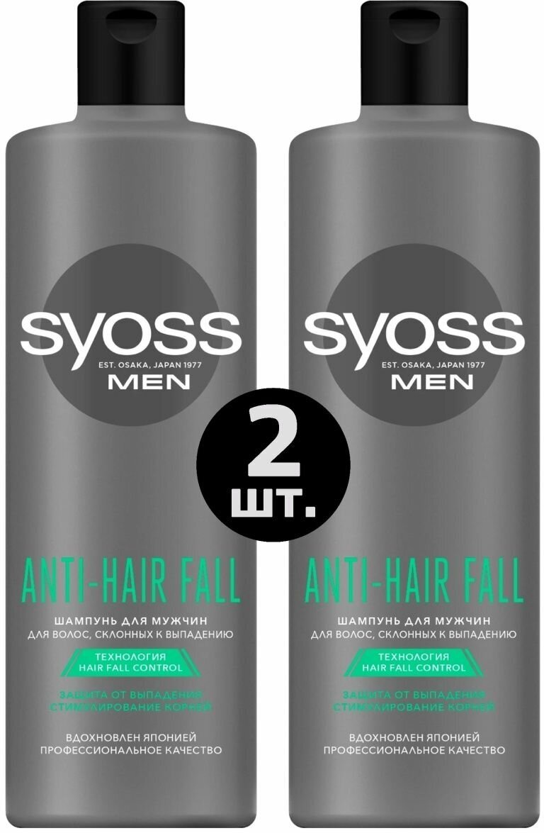 Шампунь для волос Syoss MEN ANTI-HAIR 2x450 мл