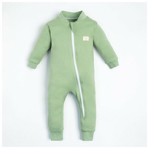 Крошка Я Комбинезон на молнии Крошка, Я BASIC LINE, рост 80-86 см, зелёный