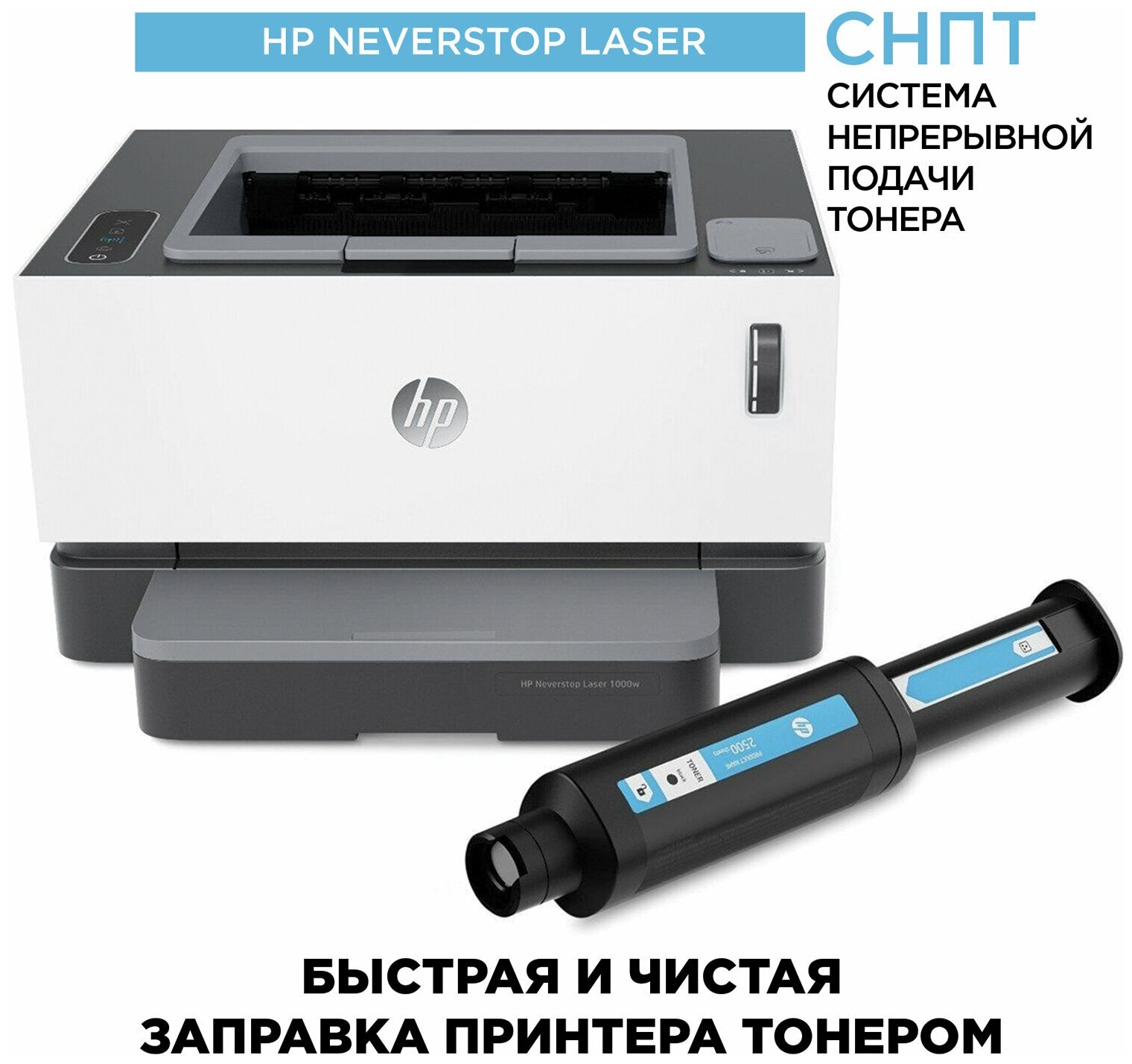 Принтер лазерный HP Neverstop Laser 1000w ч/б A4