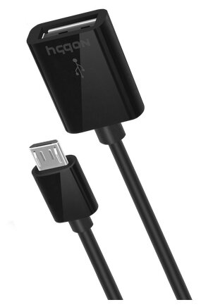 Кабель Nobby с адаптером Nobby OTG Comfort USB- microUSB 0.15м черн. 006-001