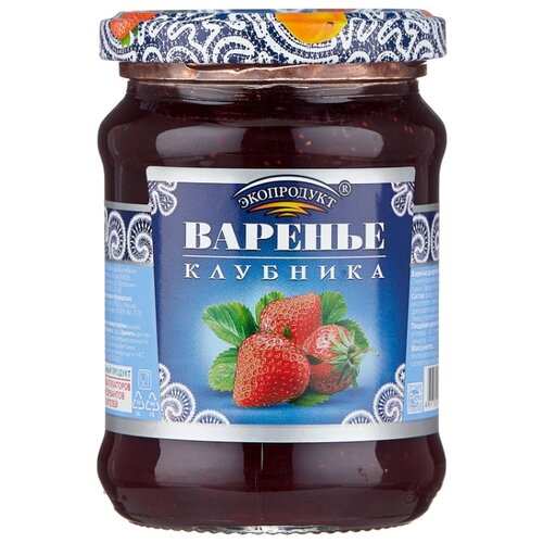 фото Варенье Экопродукт клубника, банка 325 г