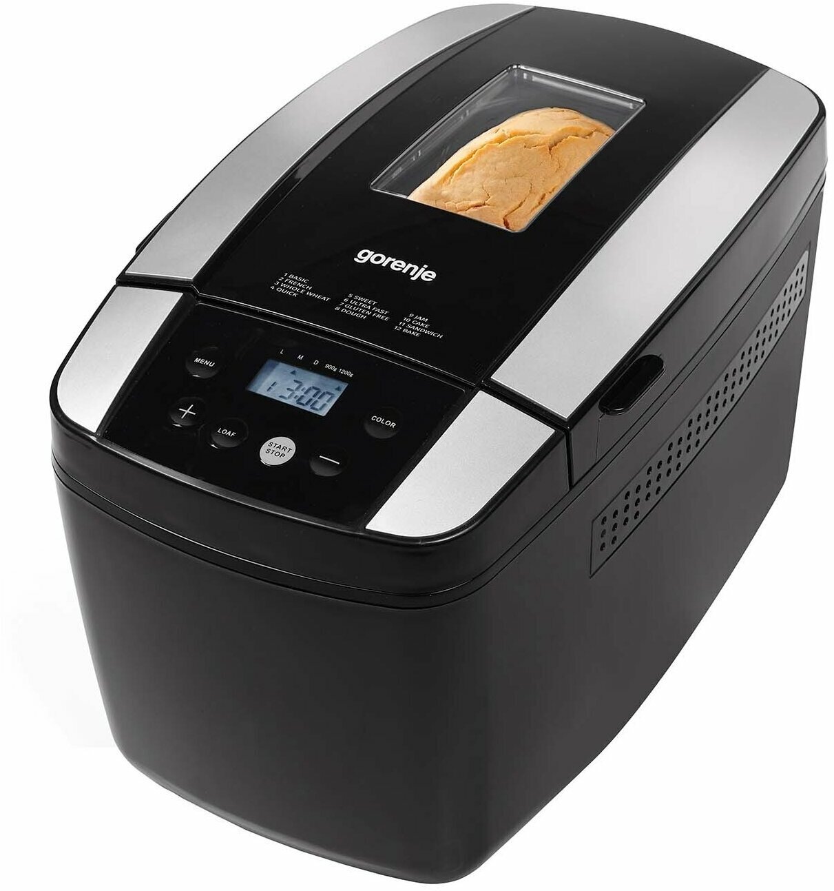 Хлебопечка Хлебопечь Gorenje BM1210BK 800Вт black/silver