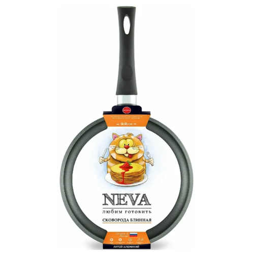 фото Сковорода блинная inhome neva 6222in 22 см, черный