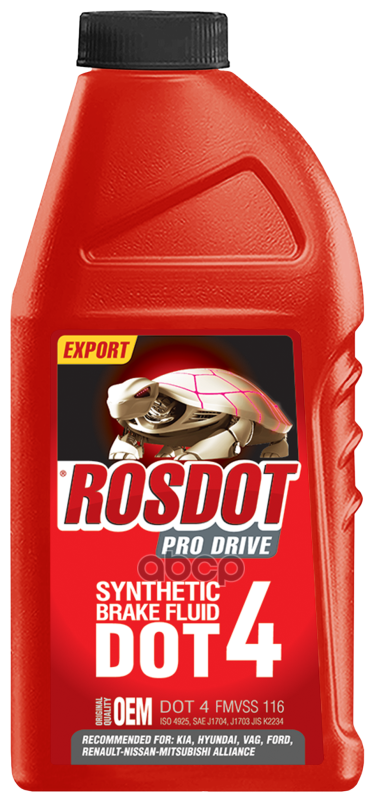 Жидкость Тормозная Rosdot Pro Drive Dot4 455 Г 430110011 ROSDOT арт. 430110011