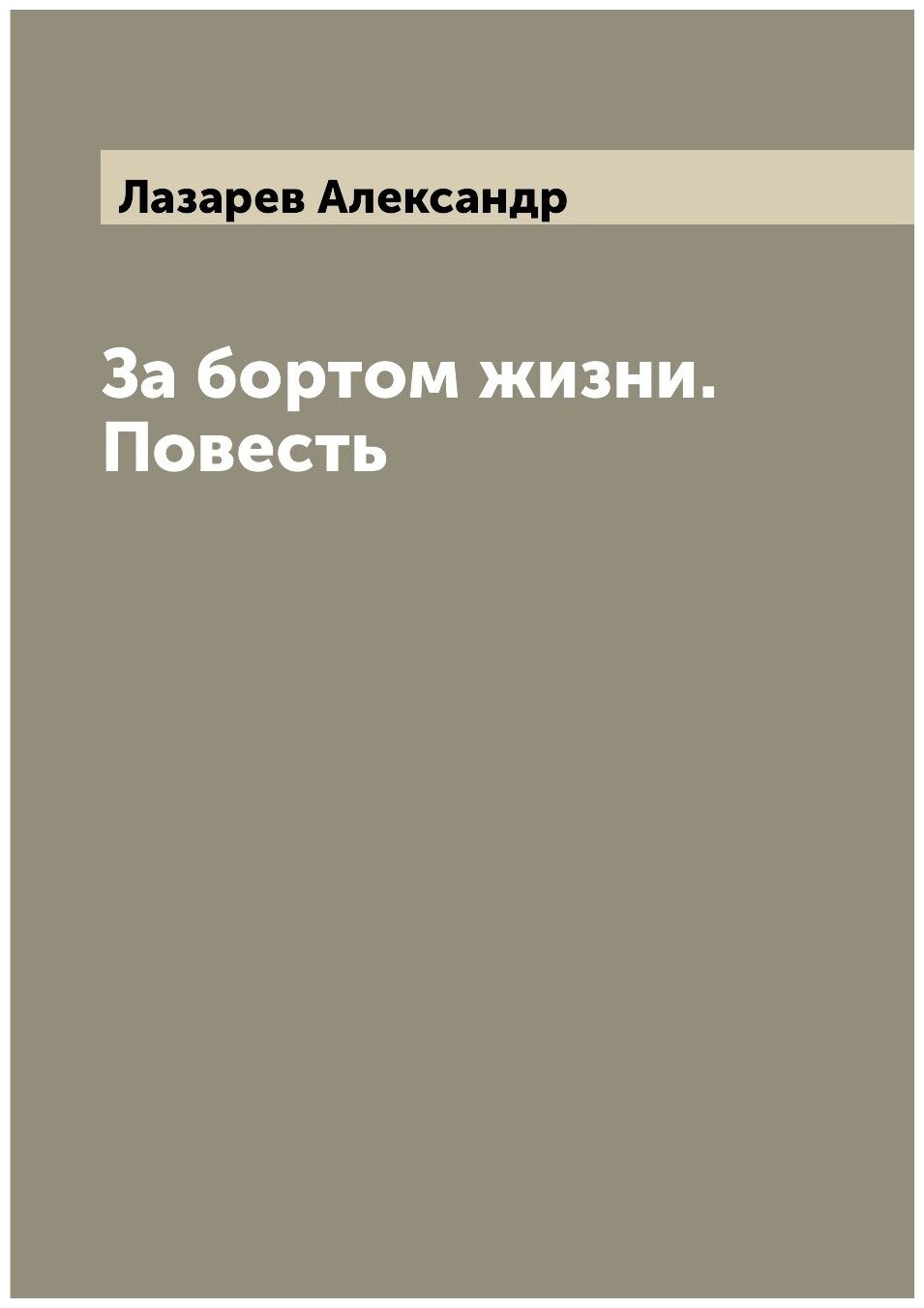 Книга За бортом жизни. Повесть - фото №1
