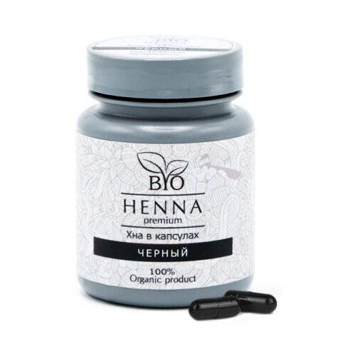 Bio Henna Хна для бровей 30 капсул x 0.2 г, черный, 6 мл, 6 г bio henna паста для бровей 30 мл серебряный 30 мл 30 г