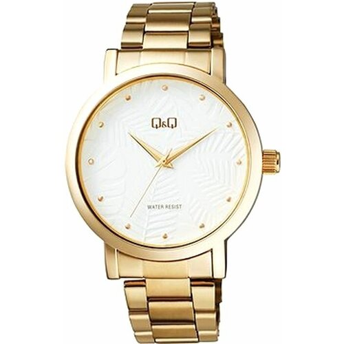 фото Наручные часы q&q часы японские наручные мужские кварцевые на браслете q&q q892j011y, золотой
