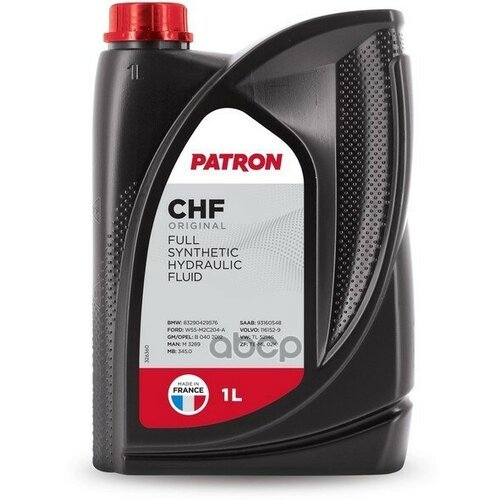 PATRON CHF1LORIGINAL 1L CHRYSLER: MS 5931 FORD: WSSM2C204A GM: 9985835 MAN: M3289 MB: 345.0 OP жидкость гидравлическая