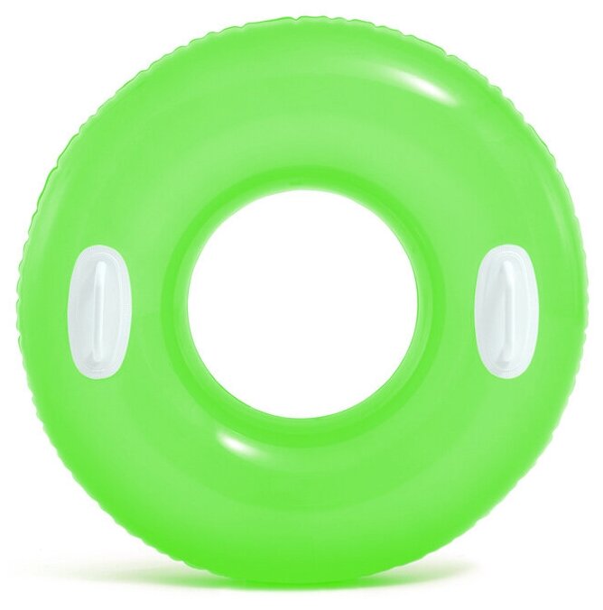 Круг надувной Глянец с ручками зеленый (76 см) от 8 лет Intex 59258-KR2
