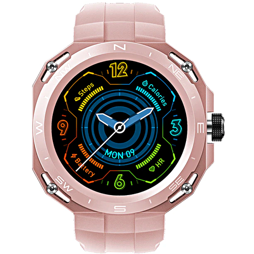Умные часы HW3 Cyber для мужчин - Contemporary Cyber Smart Watch, дисплей 1,39 дюйма для iOS и Android - WinStreak, Серебристый