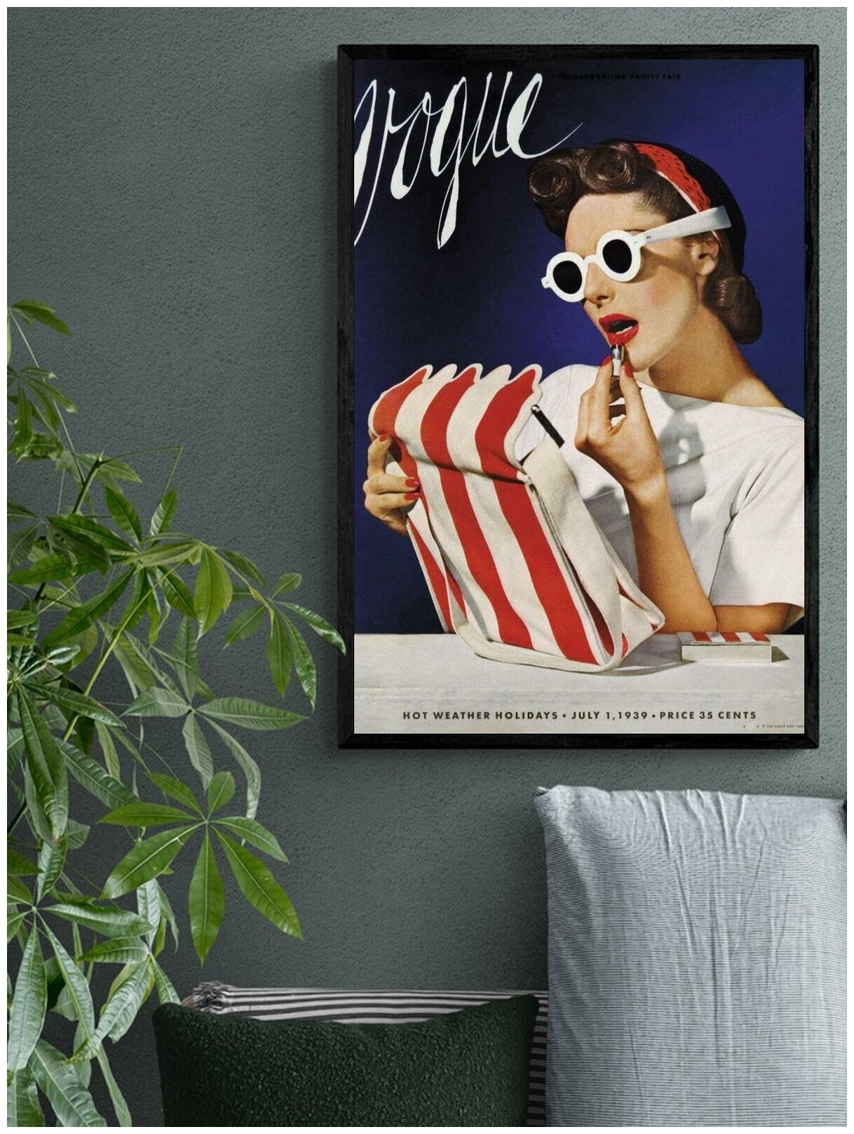 Постер / Плакат / Картина Vogue - Солнечные очки 50х70 см в подарочном тубусе