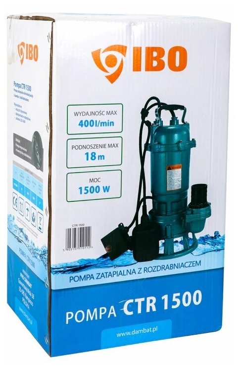 Фекальный насос IBO CTR 1500 (1500 Вт) - фотография № 19