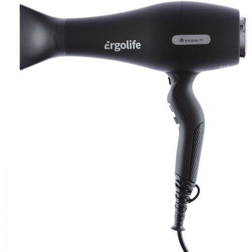 Фен DEWAL ErgoLife 2200 Вт 2 насадки ионизация черный 553000₽